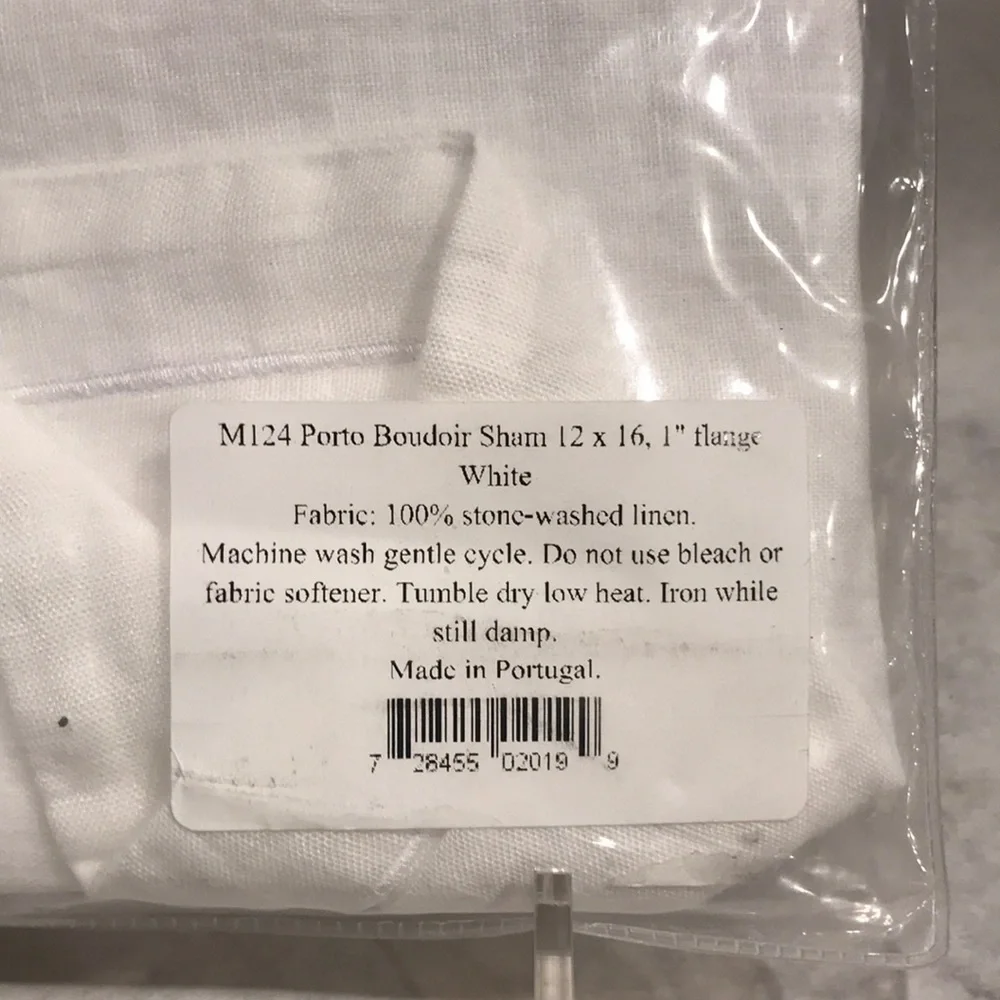 Matouk Porto Boudoir Linen White Sham